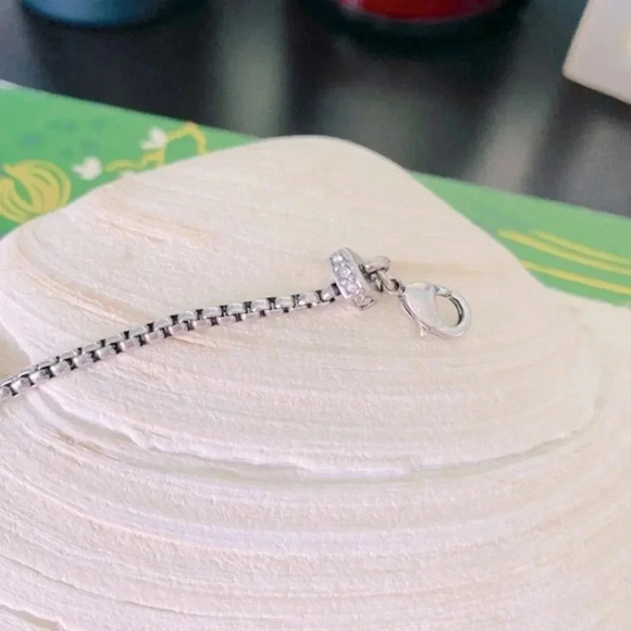 Marlyn Schiff Adjustable Silver Toned Rhinestone Bracelet - Picture 4 of 6